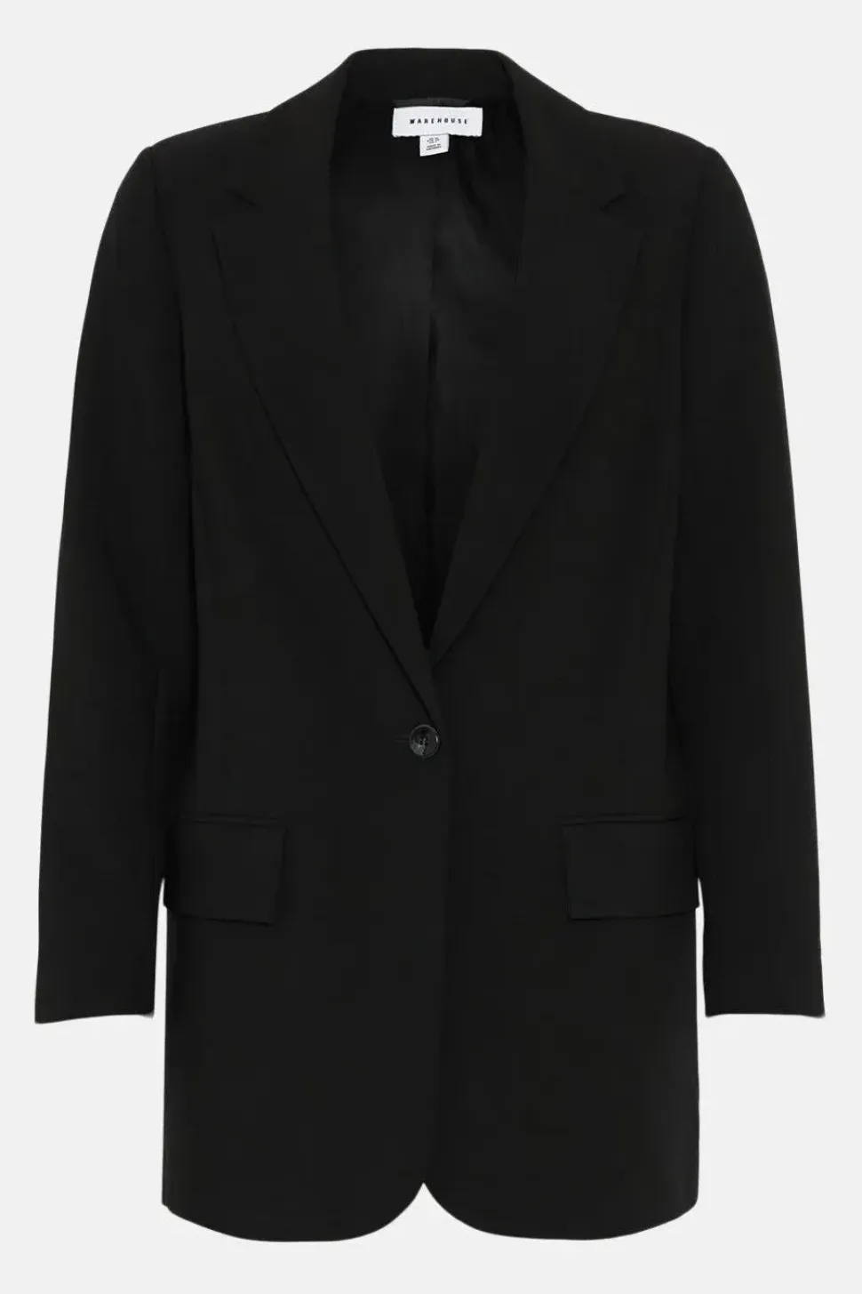 Double Crepe Longline Single Breasted Blazer