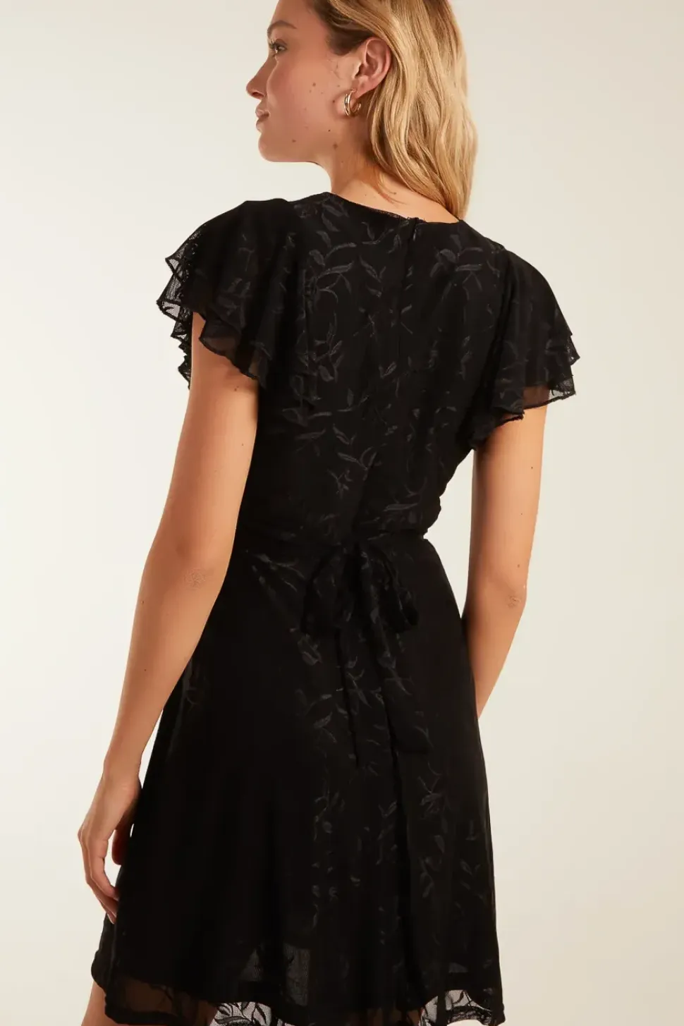 Double Frill Wrap Dress