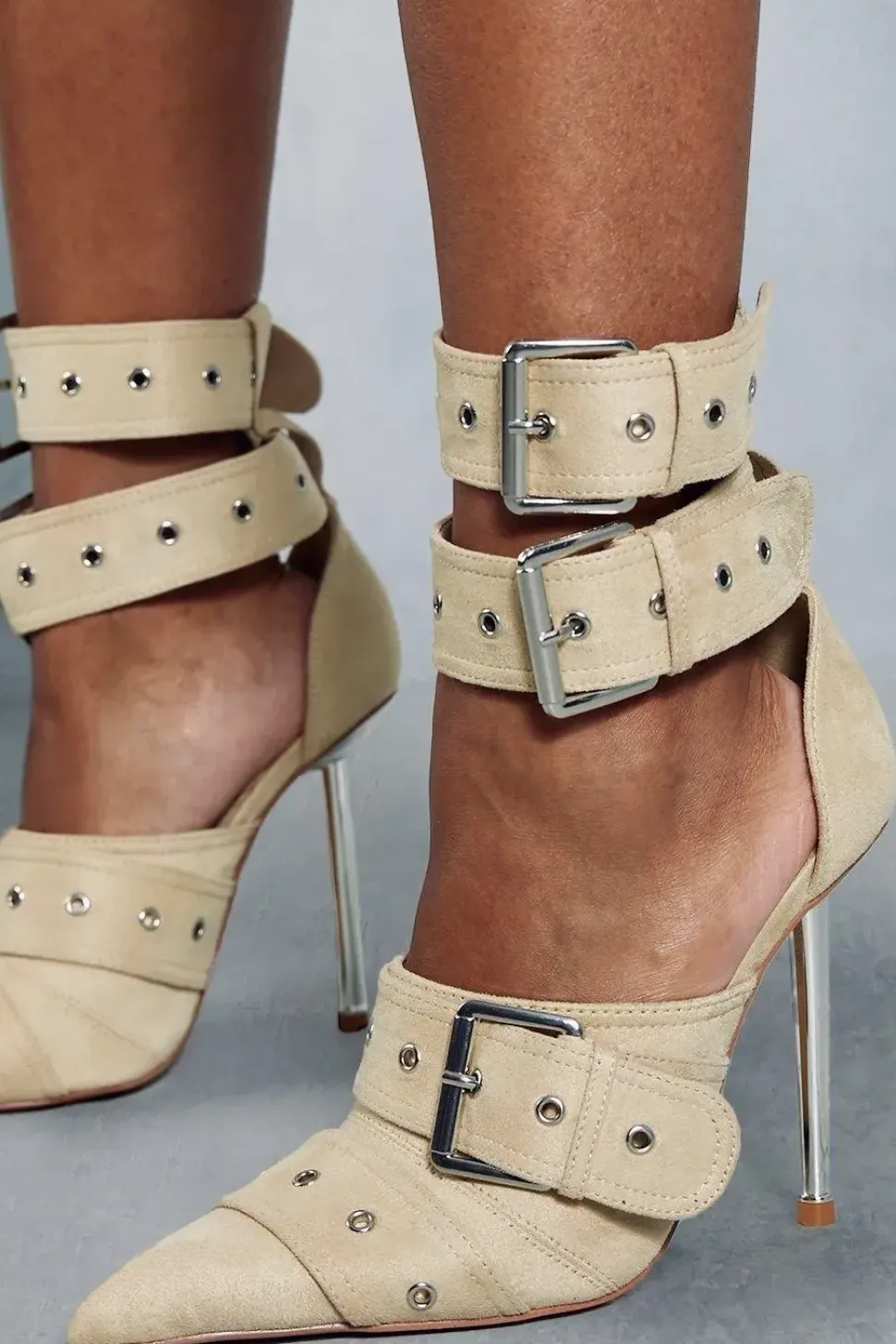 Double Strap Buckle Heels