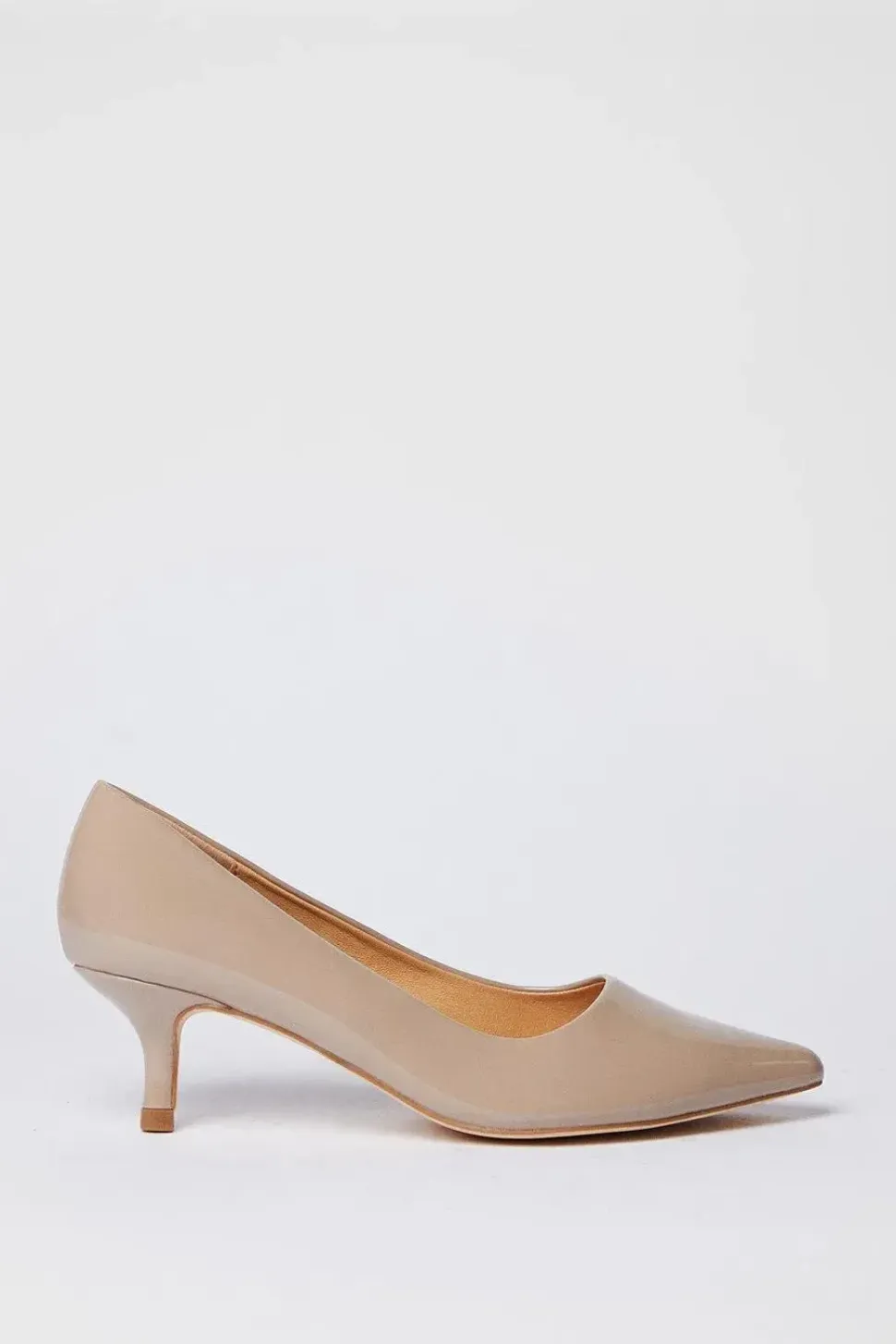 Dove Kitten Heel Court Shoes