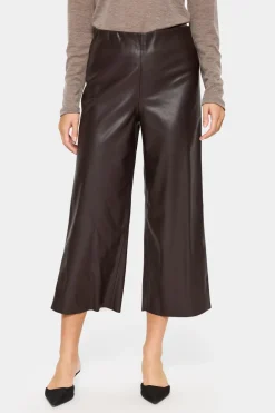 DowieSZ Cropped Faux Leather Trousers-
