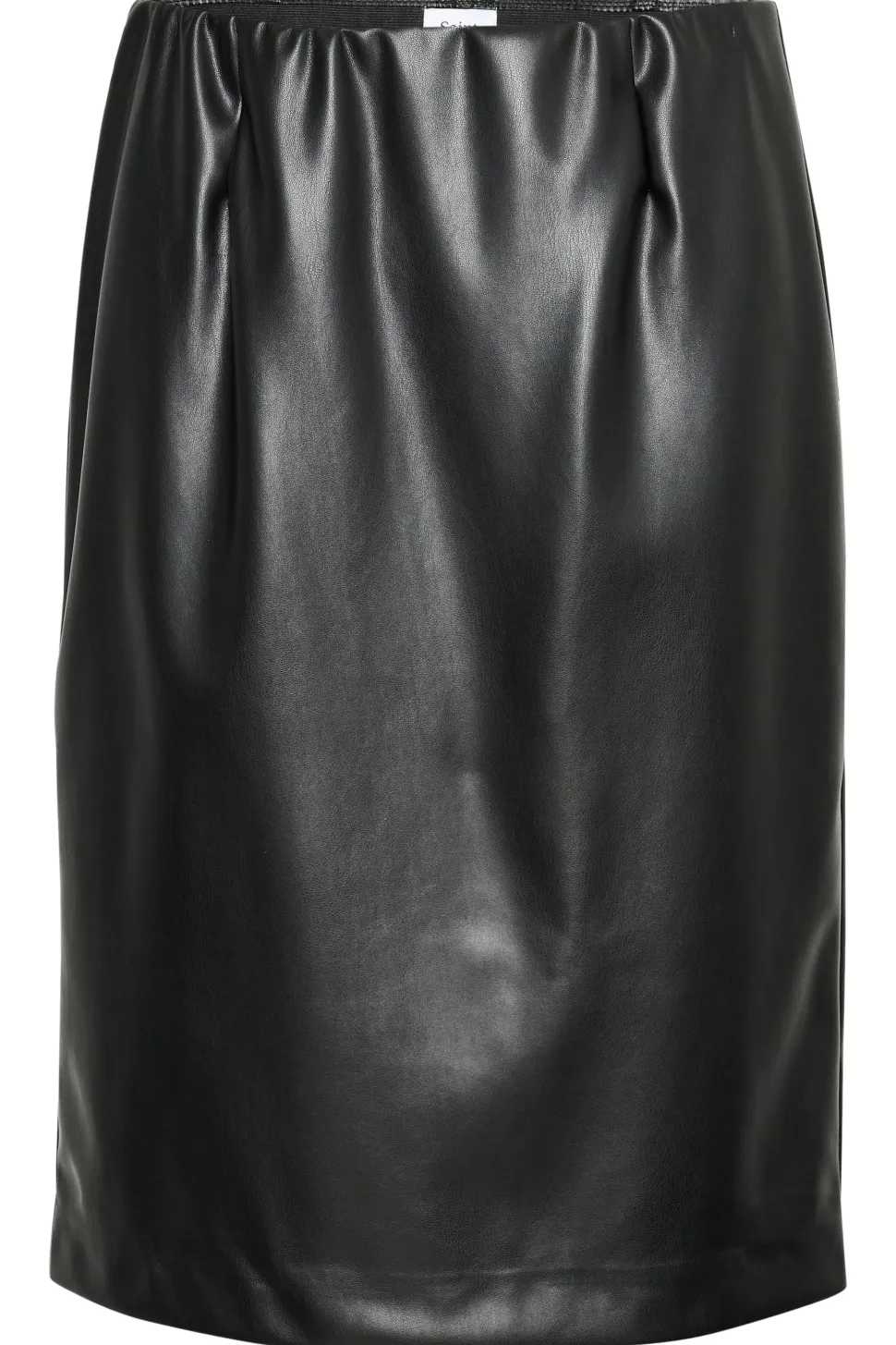 DowieSZ Skirt Faux Leather Elastic Waist-