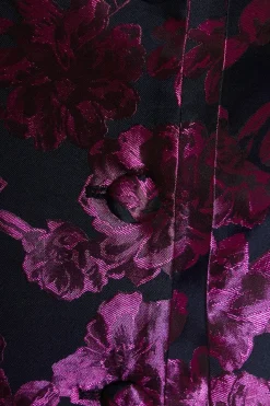 Dp Luxe Pink Jacquard Tux Dress