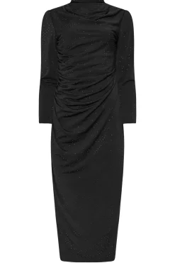 Draped Front Embellished Maxi Dress