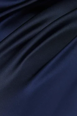 Drape Neck  Satin Jumpsuit