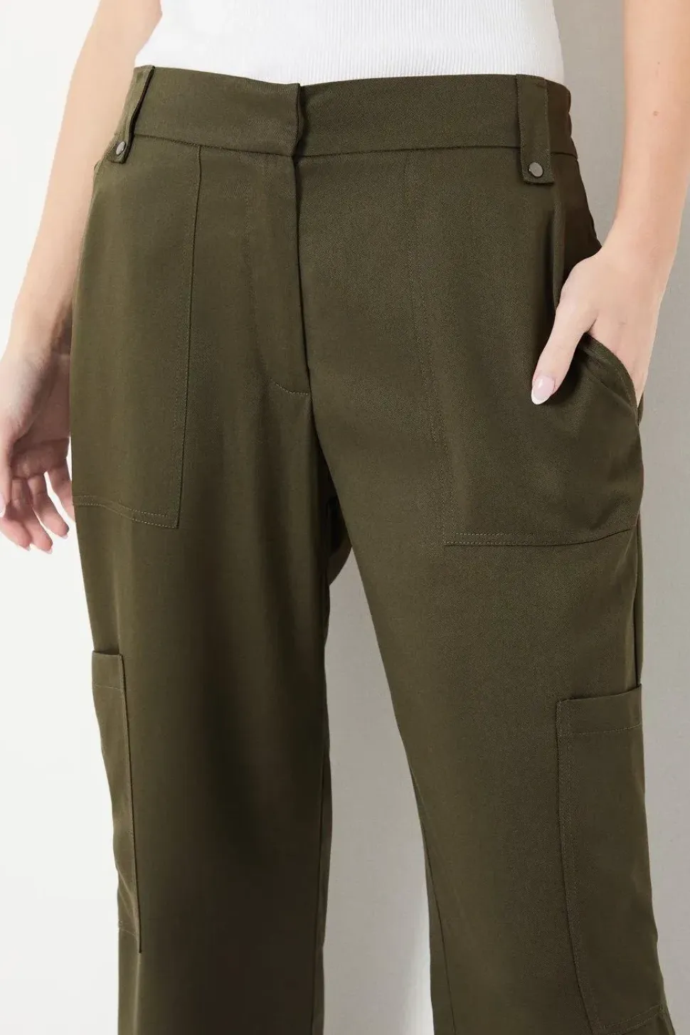 Drapey Pocket Detail Cargo Trouser