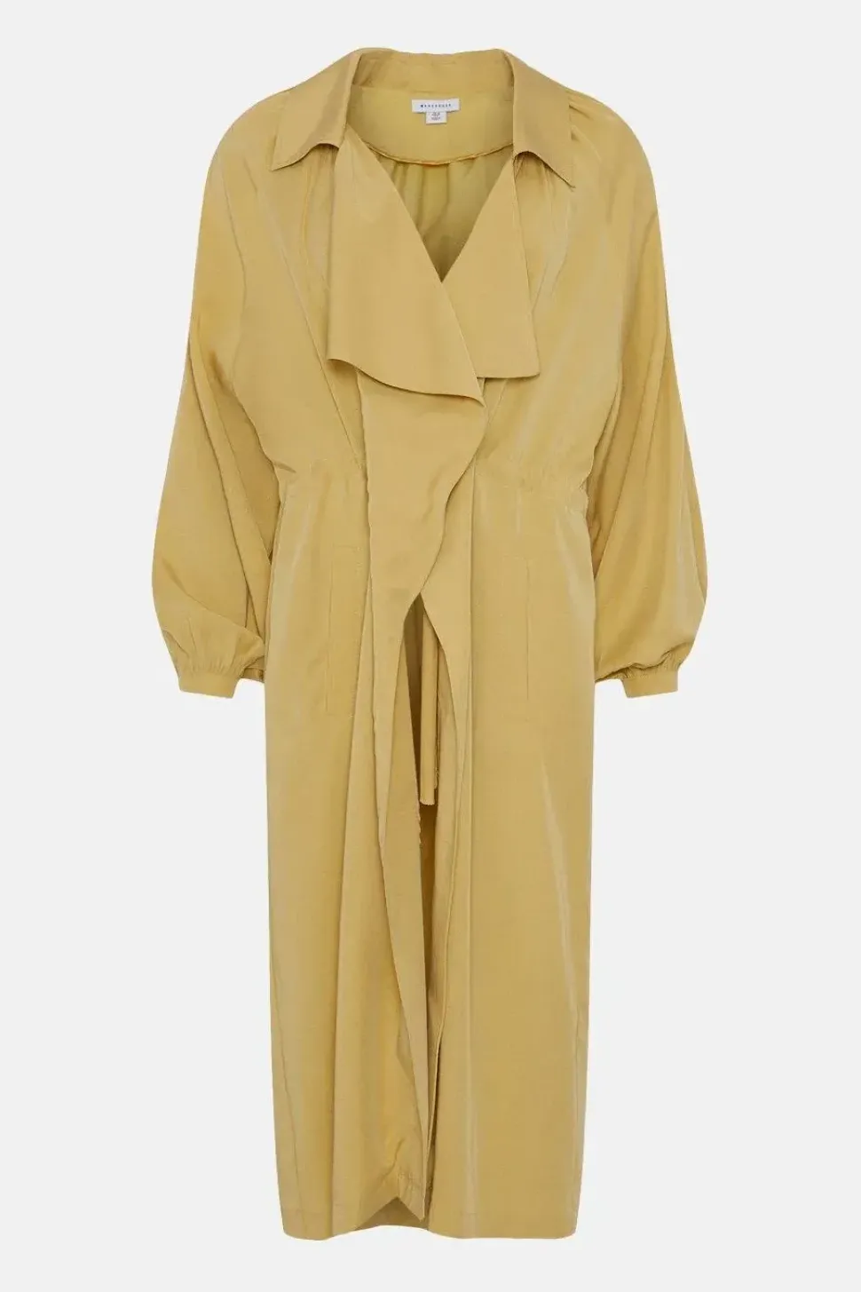 Drawcord Waist Duster Jacket