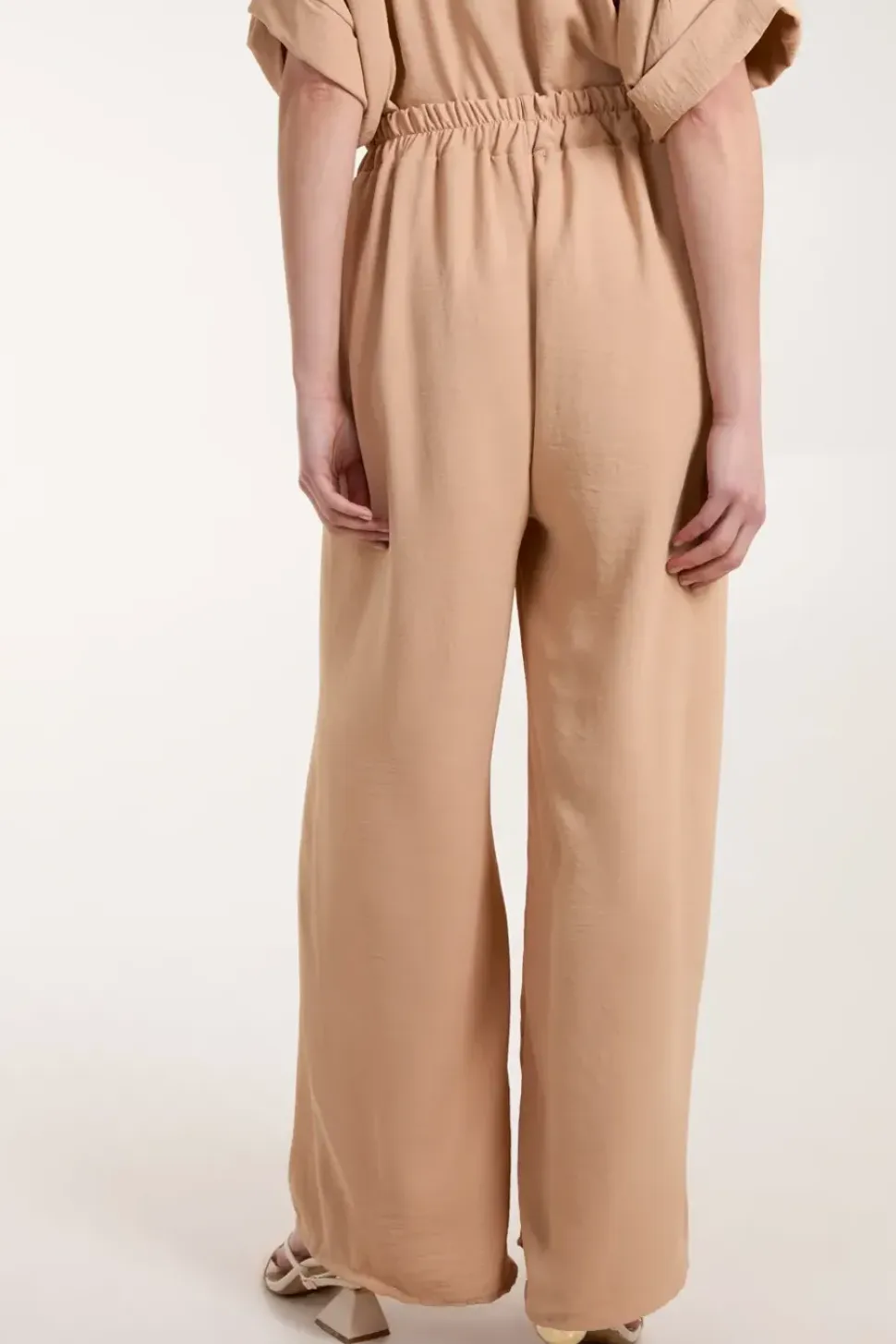 Drawstring Wide Leg Trousers