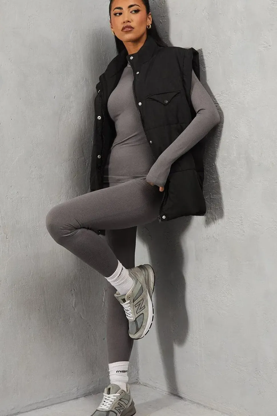 Drop Shoulder Padded Gilet