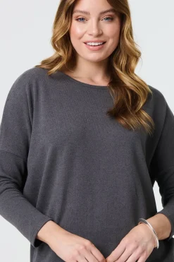 Drop Shoulder Relaxed Knit Top