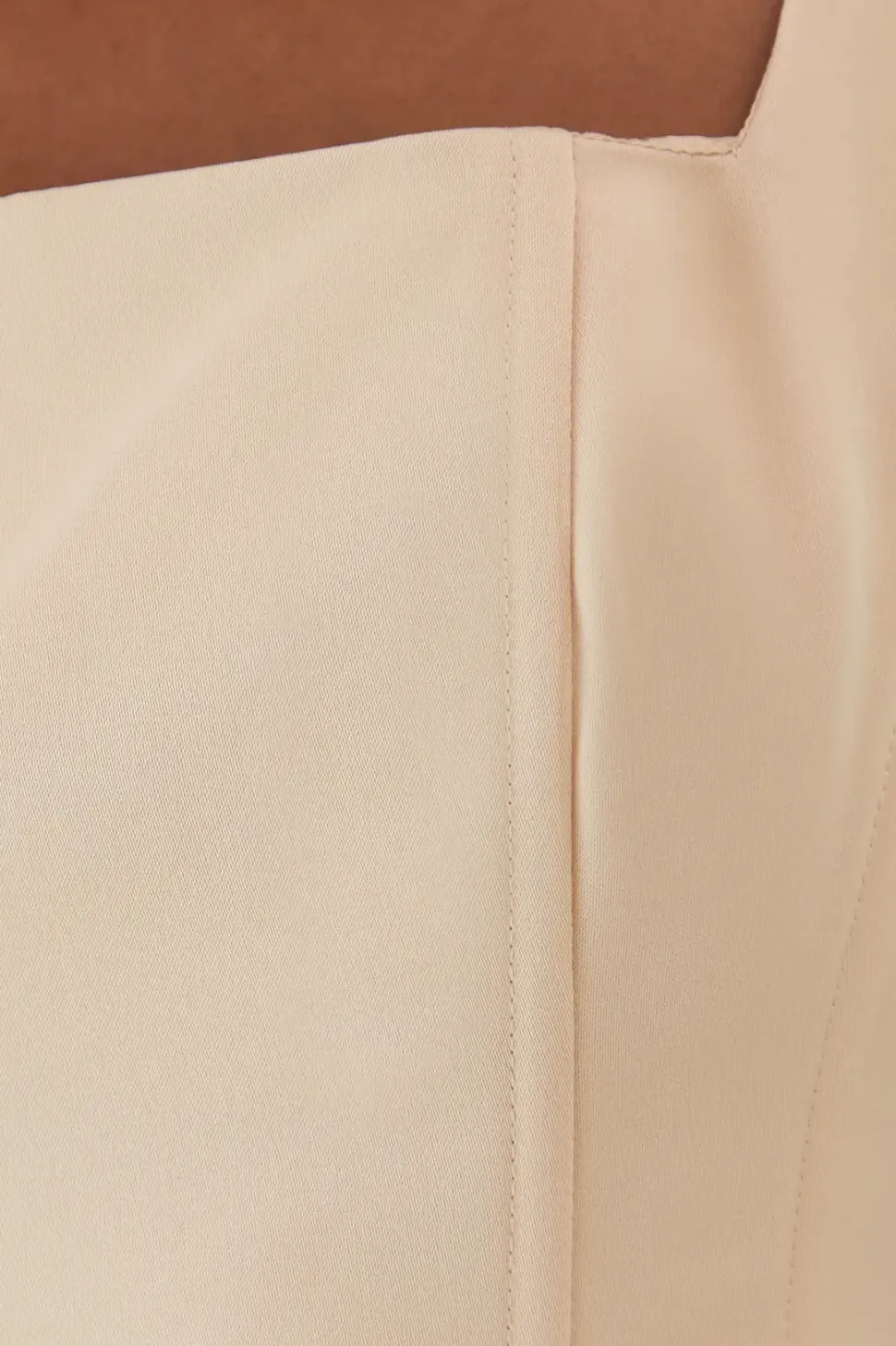 Duchess Satin Square Neckline Dipped Waist Voluminous Mini Dress