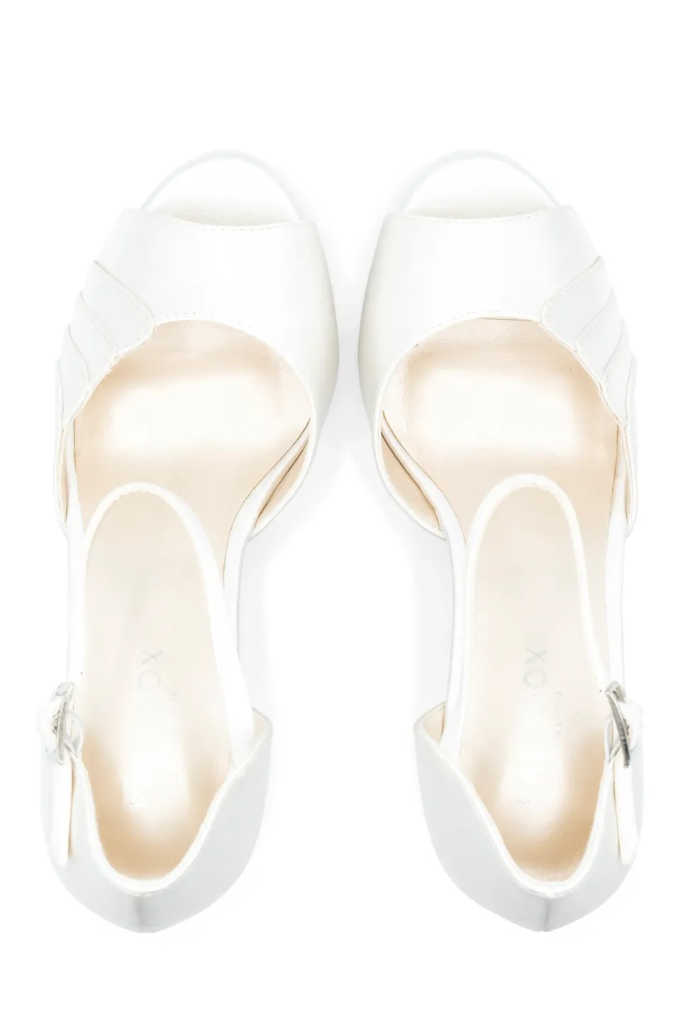 Dyeable Satin 'Cyan' Block Heel Peep Toe Sandals