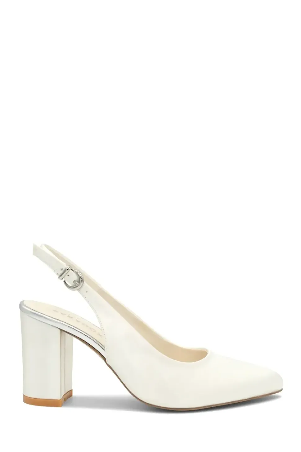 Dyebale Satin 'Alston' High Block Heel Sling Back