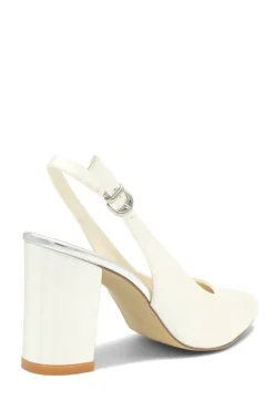 Dyebale Satin 'Alston' High Block Heel Sling Back