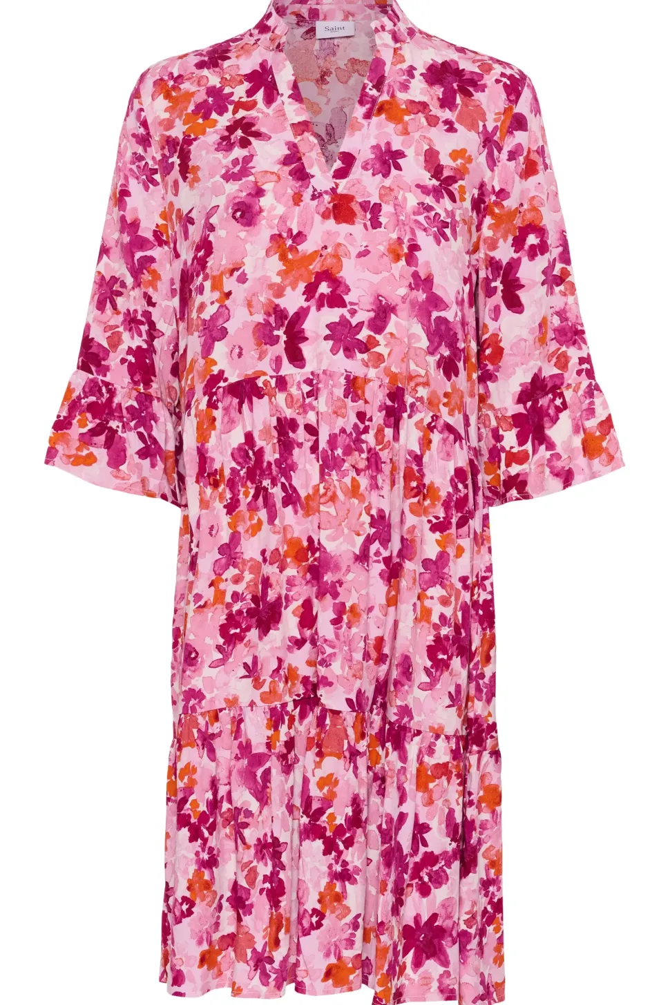 EdaSZ Knee Length Half Sleeves Dress-Leopard Print