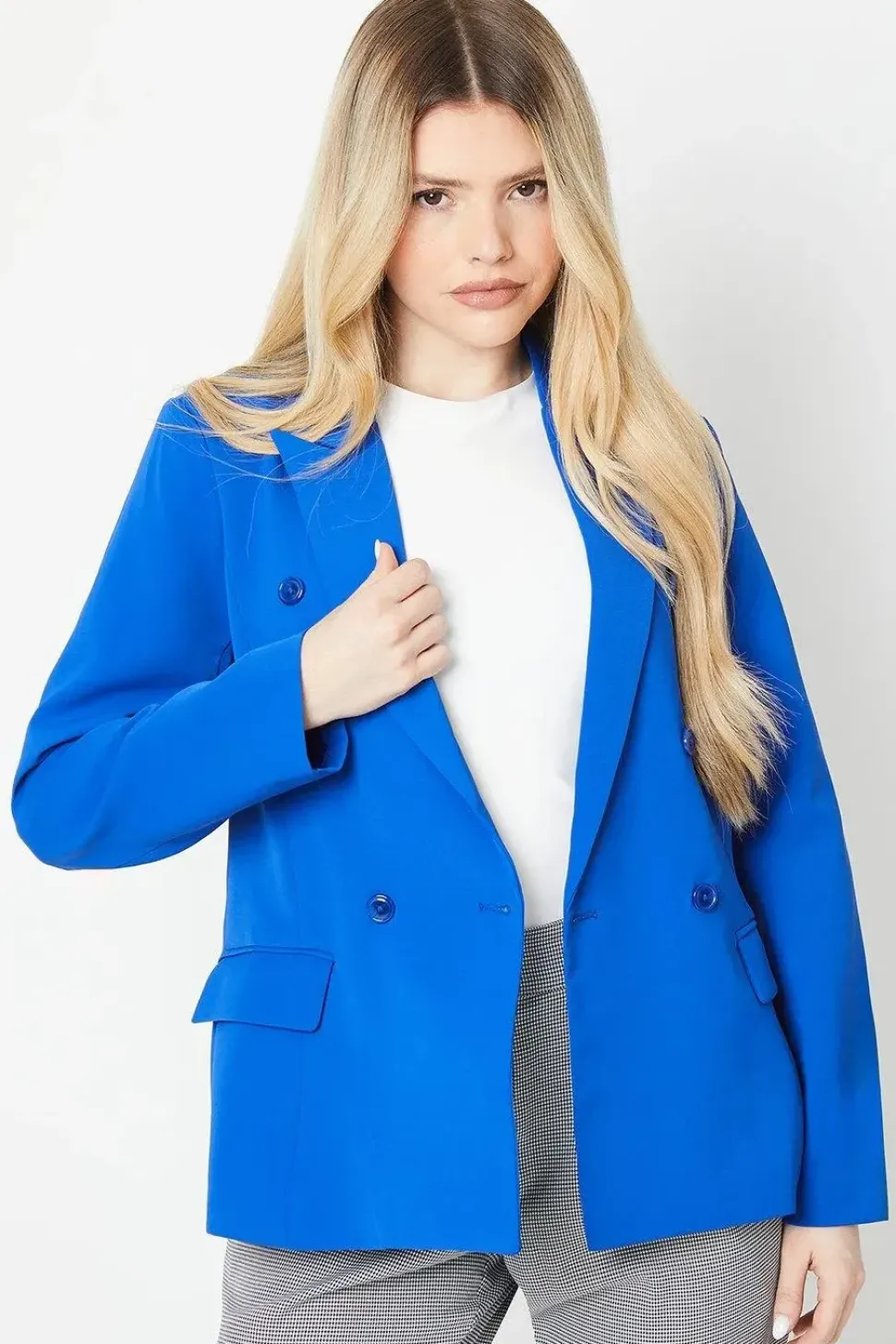 Edge To Edge Double Breasted Blazer