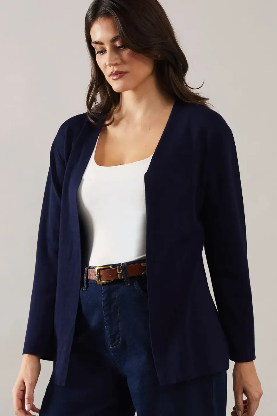 Edge to edge knitted cardigan