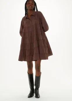 Edie Tiered Trapeze Mini Dress-
