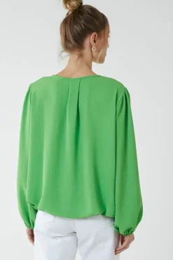 Elasticated Blouson Hem Blouse
