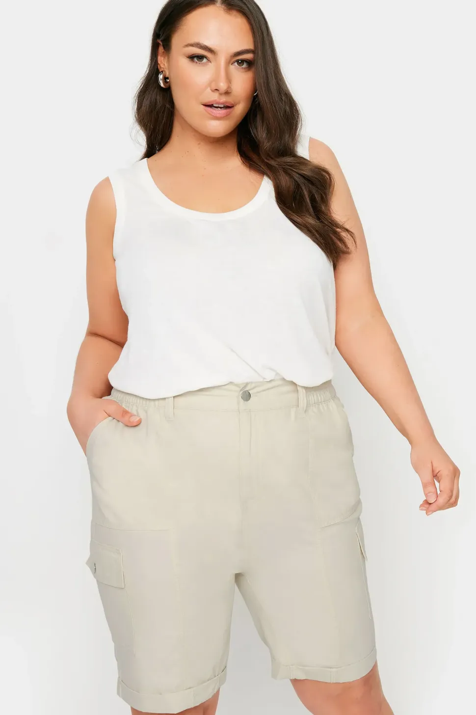 Elasticated Waist Cargo Shorts