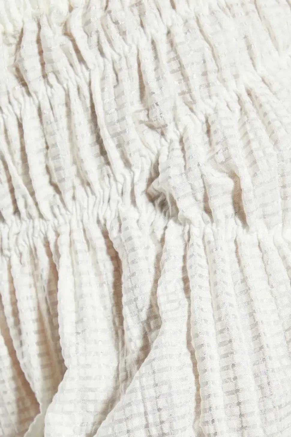 Elastic Detail Textured Maxi Skirt
