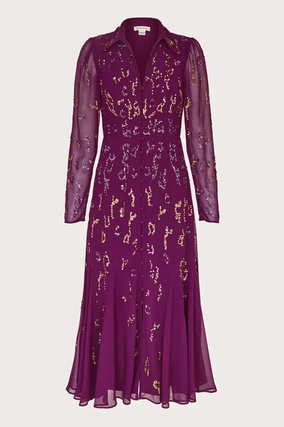 Eliza Embellished Shirt Dress