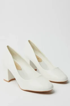Ella Round Toe High Block Heel Court Shoes