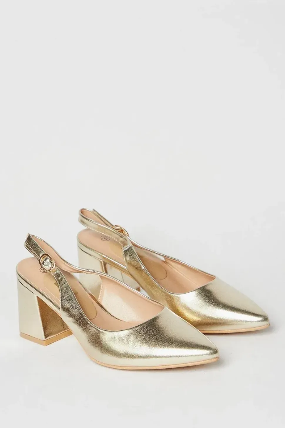 Elle Slingback Block Heel Court Shoes