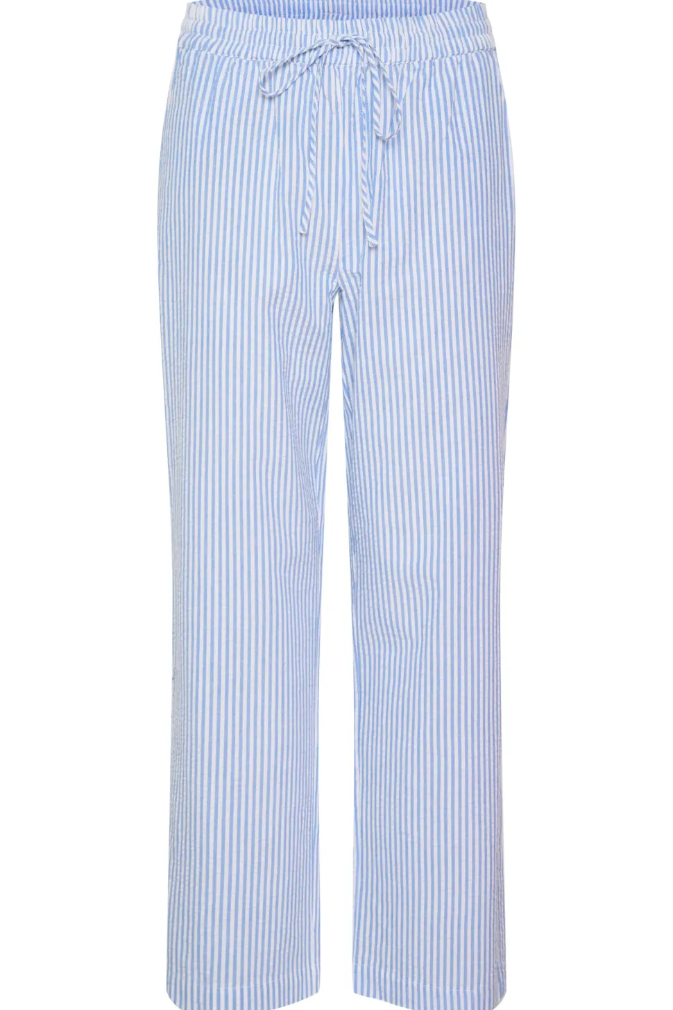 Elmiko Elastic Waist Casual Trousers-Striped