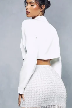 Embellished High Waisted Mini Skirt