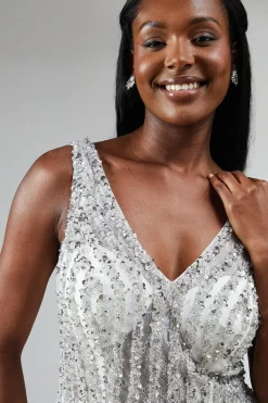 Embellished Lace Full Skirted Wedding Dress