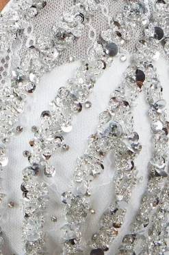 Embellished Lace Full Skirted Wedding Dress