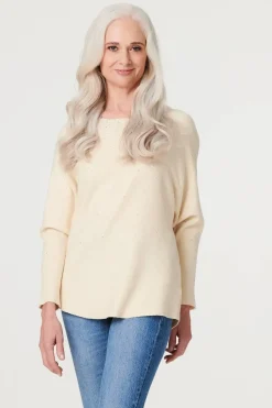 Embellished Long Sleeve Knit Top