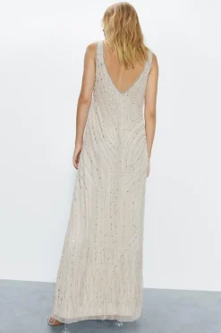 Embellished Maxi Slip Dress