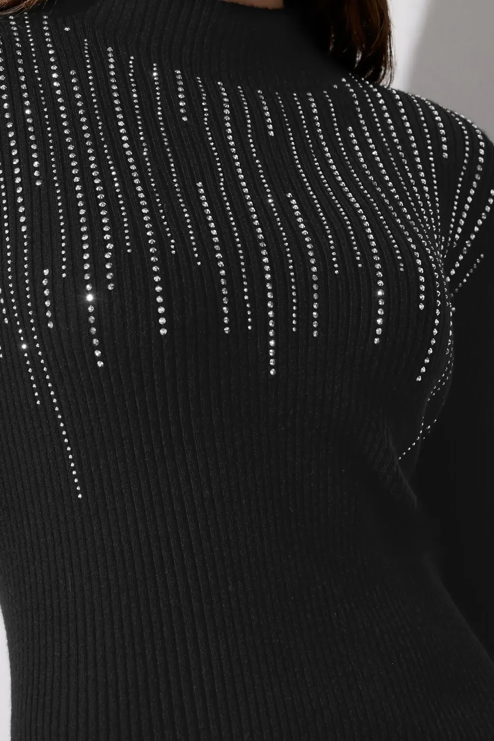 Embellished Neckline Dress