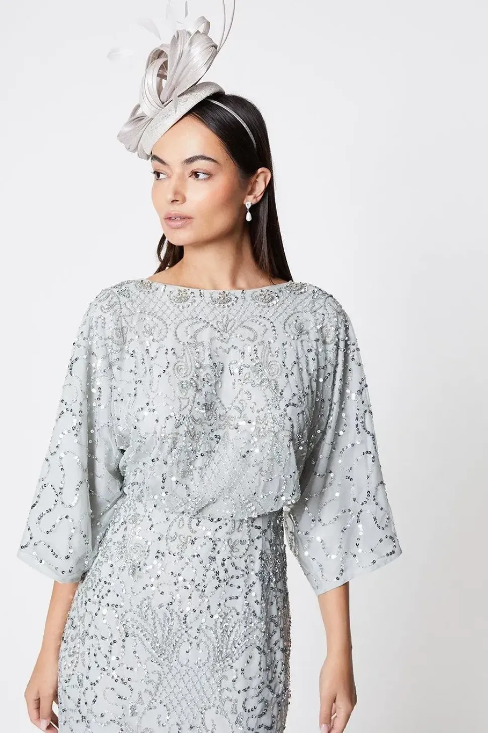 Embellished Pencil Midi Dress