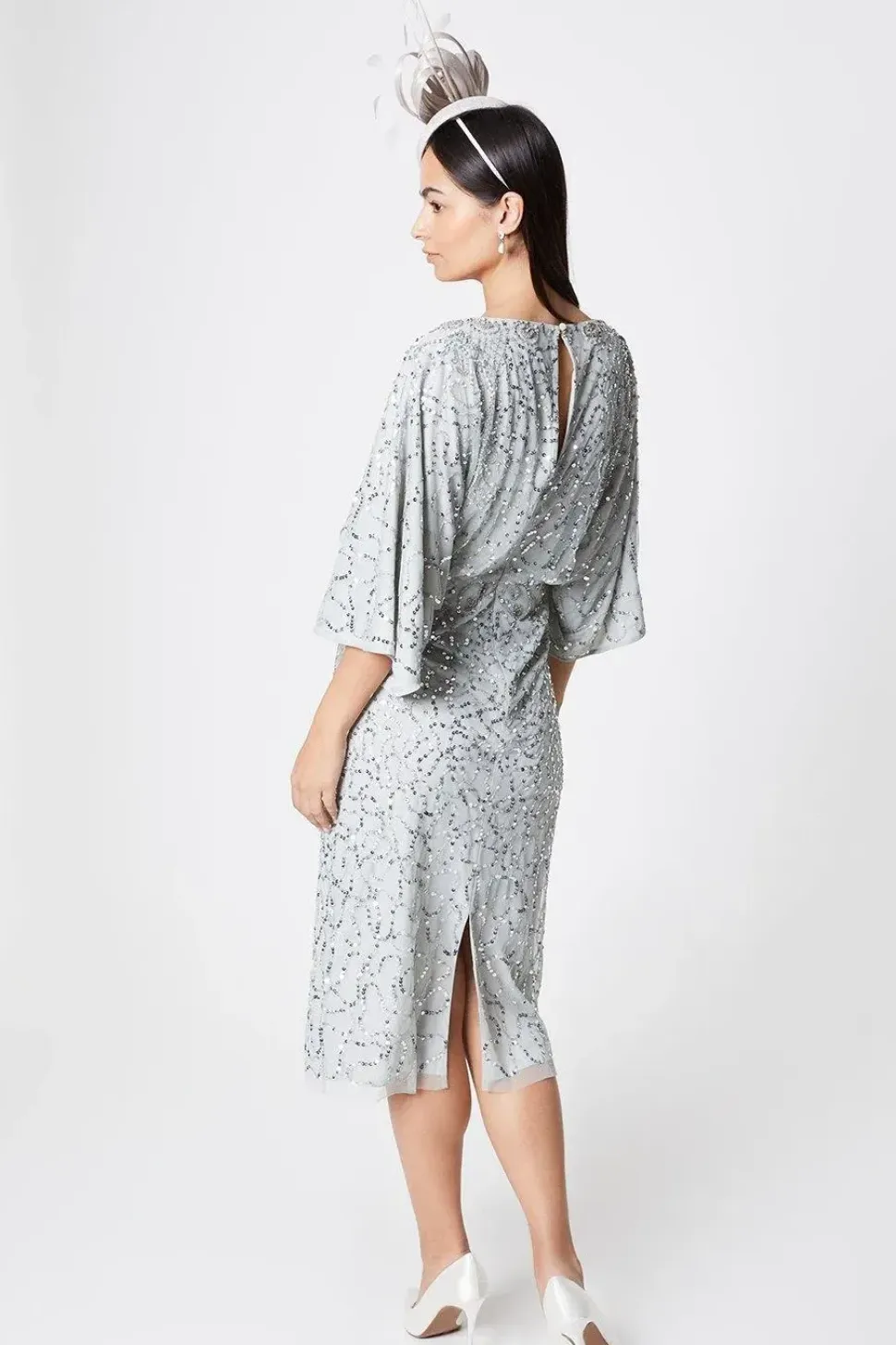 Embellished Pencil Midi Dress