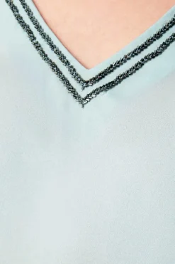 Embellished Ruffle Sleeve Top