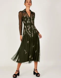 Embellished Shirt Dress