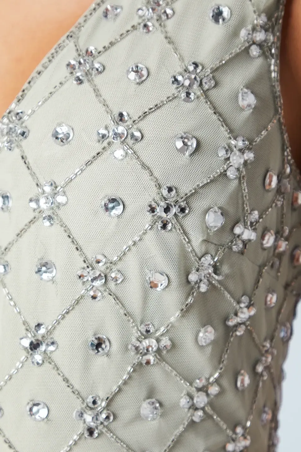 Embellished V Neck Two In One Bridesmaid Dress