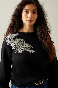 Embroidered Embellished Jumper