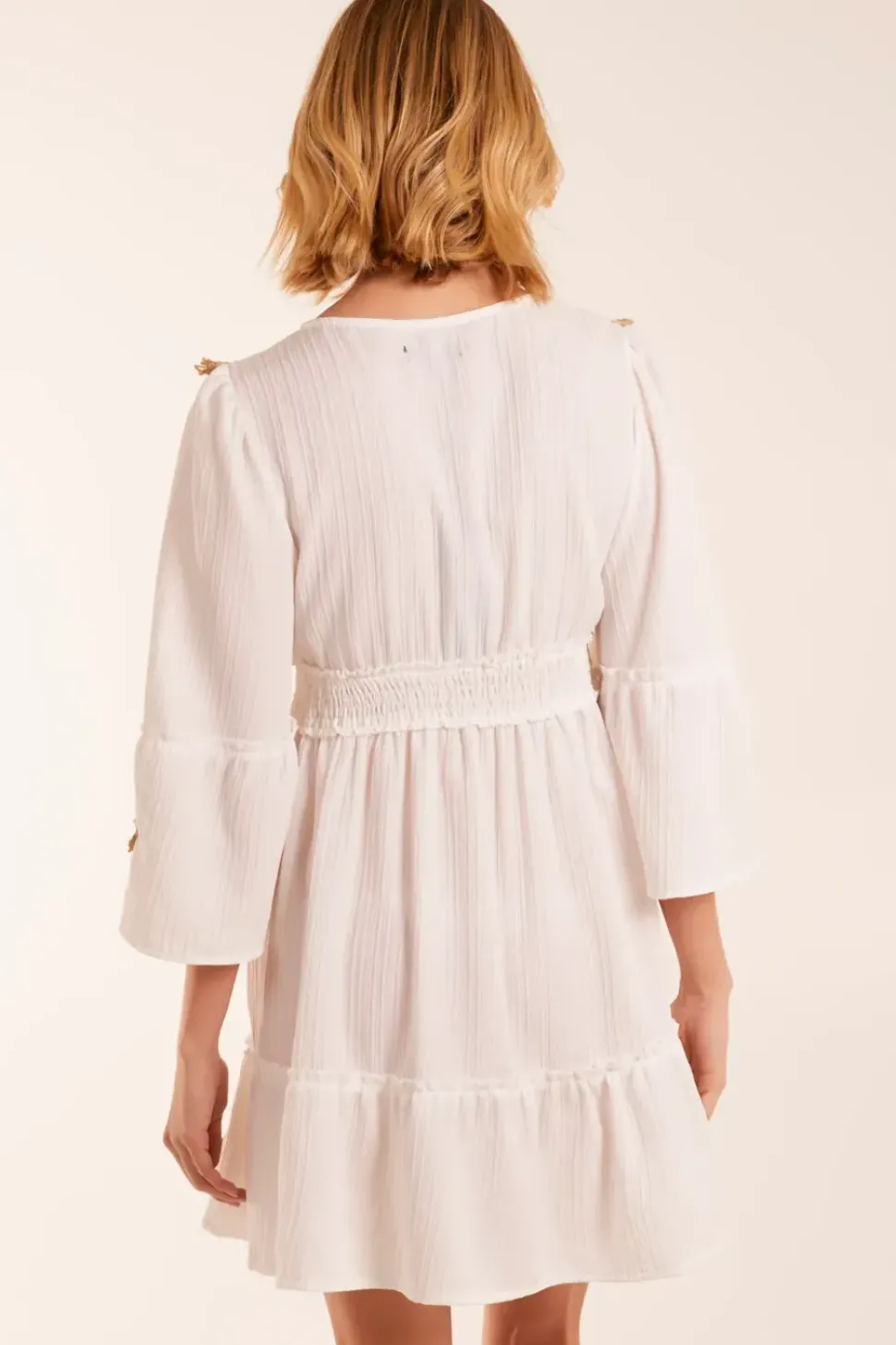 Embroidered Tassel Detail Dress