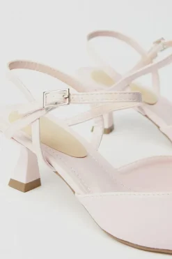Emilia Pointed Kitten Heel Open Back Court Shoes