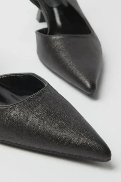 Emira Shimmer Slingback Kitten Heel Court Shoes