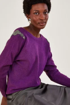 Emma Embellished Shoulder Jumper