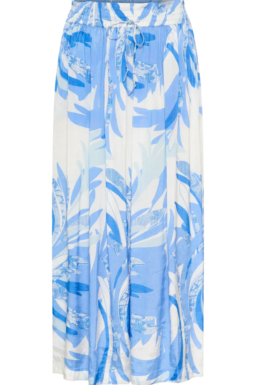 Evette Drawstring Waist Maxi Skirt-Printed
