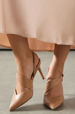 Evie Asymmetric Pointed Stiletto High Heel Court Shoes