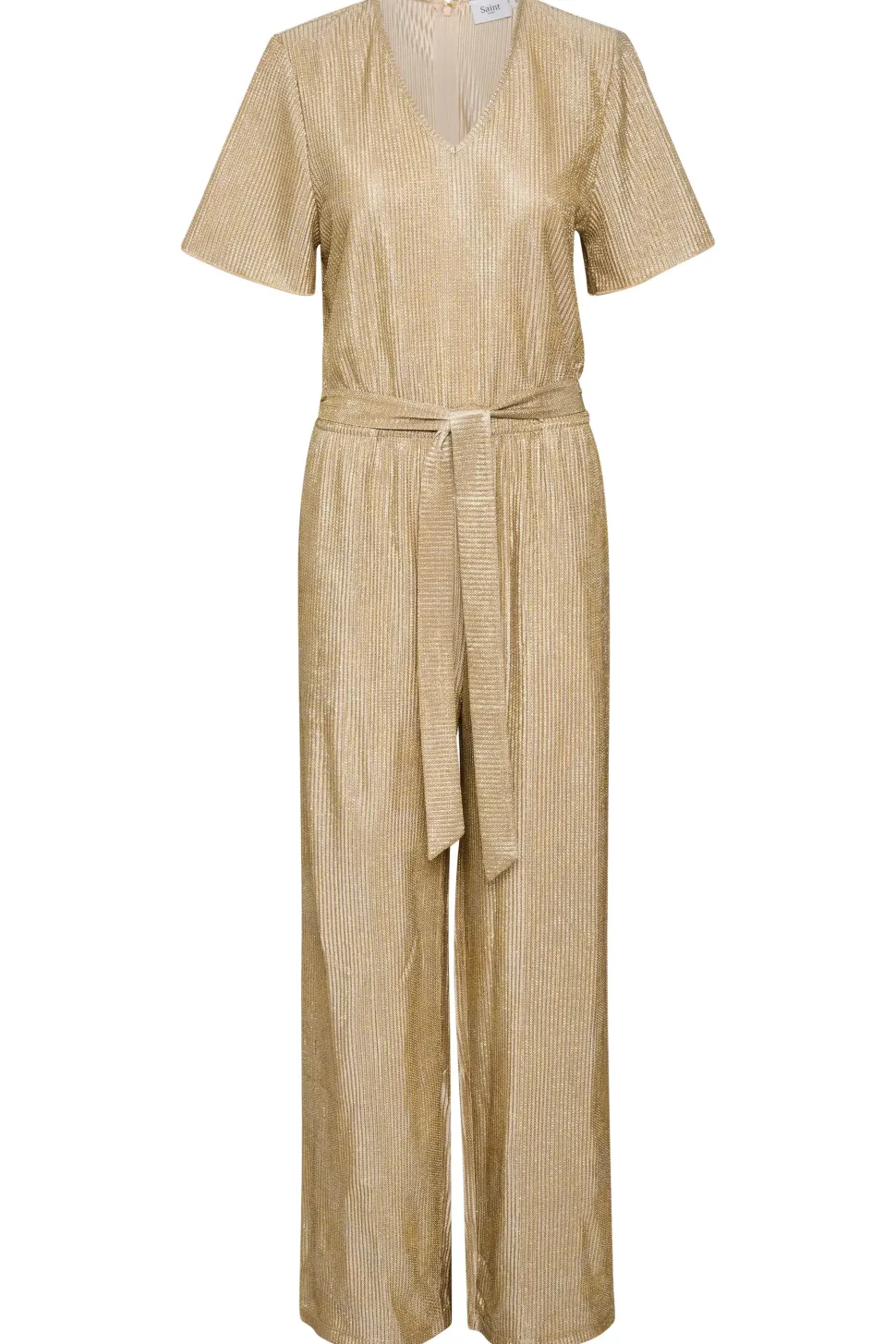 Evy Short Sleeve V-neck Jumpsuit-