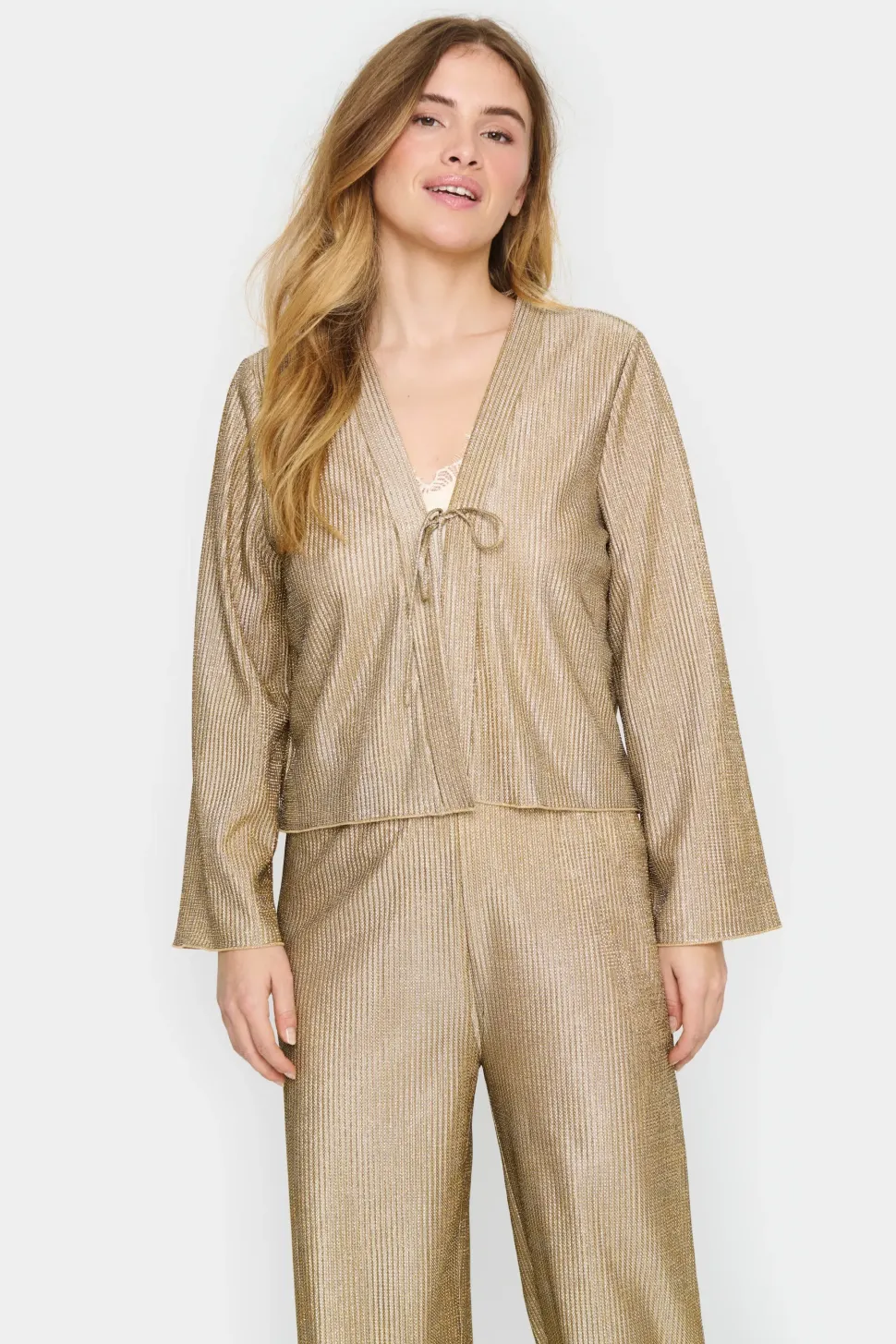 Evy Tie Front Casual Fit Bolero-