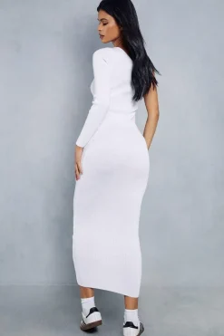 Exposed Seam Knitted Maxi Dress